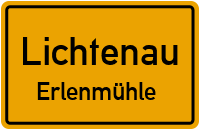 Straßen in Lichtenau Erlenmühle