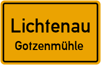 Straßen in Lichtenau Gotzenmühle