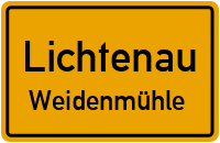 Straßen in Lichtenau Weidenmühle
