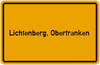 Ortsschild von Stadt Lichtenberg, Oberfranken in Bayern