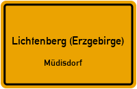 Neue Dorfstraße in Lichtenberg (Erzgebirge)Müdisdorf