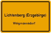 Hauptstraße in Lichtenberg (Erzgebirge)Weigmannsdorf