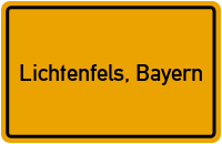 Ortsschild von Stadt Lichtenfels, Bayern in Bayern