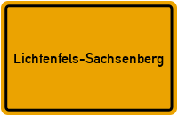 Ortsschild Lichtenfels-Sachsenberg