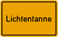 Ortsschild von Gemeinde Lichtentanne in Sachsen