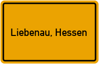 City Sign Liebenau, Hessen