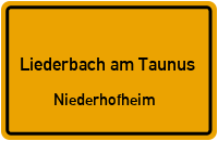 Feuerwehreinfahrt in Liederbach am TaunusNiederhofheim