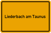 City Sign Liederbach am Taunus