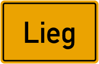 Ortsschild von Gemeinde Lieg in Rheinland-Pfalz