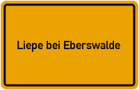 City Sign Liepe bei Eberswalde