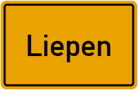 Ortsschild von Liepen in Mecklenburg-Vorpommern