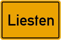 Ortsschild von Gemeinde Liesten in Sachsen-Anhalt