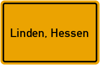 Ortsschild von Stadt Linden, Hessen in Hessen