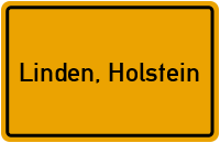 City Sign Linden, Holstein