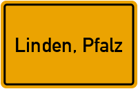 City Sign Linden, Pfalz