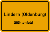 Am Dorfplatz in Lindern (Oldenburg)Stühlenfeld