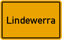 Ortsschild von Gemeinde Lindewerra in Thüringen