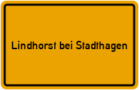 City Sign Lindhorst bei Stadthagen