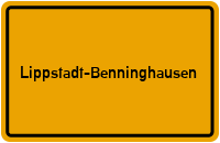 Ortsschild Lippstadt-Benninghausen