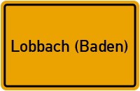 City Sign Lobbach (Baden)