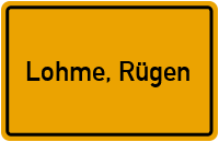 City Sign Lohme, Rügen