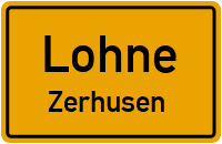 Zerhusener Straße in LohneZerhusen