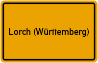 City Sign Lorch (Württemberg)