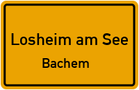 Straßenverzeichnis Losheim am See Bachem
