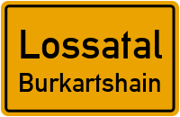 Straße des Aufbaus in LossatalBurkartshain