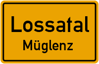 Müglenzer Dorfstraße in LossatalMüglenz