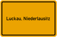 City Sign Luckau, Niederlausitz
