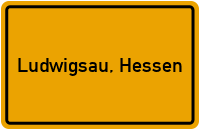 City Sign Ludwigsau, Hessen
