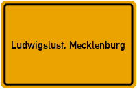 City Sign Ludwigslust, Mecklenburg