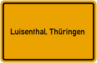 City Sign Luisenthal, Thüringen