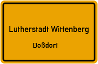 Boßdorfer Dorfstraße in Lutherstadt WittenbergBoßdorf