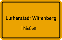 Straßenverzeichnis Lutherstadt Wittenberg Thießen