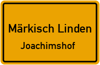 Straßen in Märkisch Linden Joachimshof