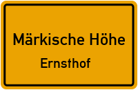 Ringstraße in Märkische HöheErnsthof