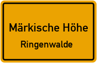 Ringenwalder Dorfstraße in Märkische HöheRingenwalde
