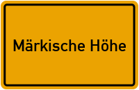 City Sign Märkische Höhe