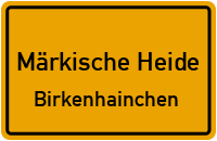 Birkenhainchen in Märkische HeideBirkenhainchen