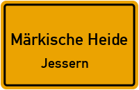 Dorfstraße in Märkische HeideJessern