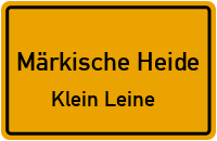 Siedlungsstraße in Märkische HeideKlein Leine