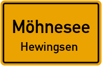 Weststraße in MöhneseeHewingsen