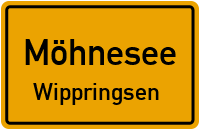 Bundesstraße in MöhneseeWippringsen