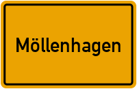 Ortsschild von Möllenhagen in Mecklenburg-Vorpommern
