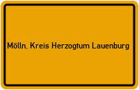 City Sign Mölln, Kreis Herzogtum Lauenburg