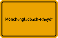 Ortsschild Mönchengladbach-Rheydt