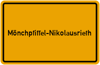 City Sign Mönchpfiffel-Nikolausrieth