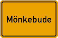 Ortsschild von Mönkebude in Mecklenburg-Vorpommern